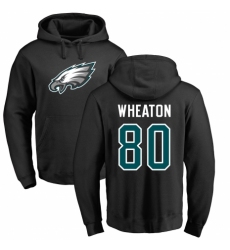 Nike Philadelphia Eagles #80 Markus Wheaton Black Name & Number Logo Pullover Hoodie