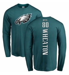 Nike Philadelphia Eagles #80 Markus Wheaton Green Backer Long Sleeve T-Shirt