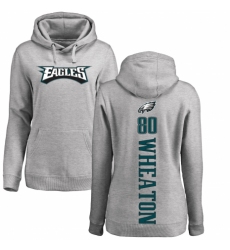 Women's Nike Philadelphia Eagles #80 Markus Wheaton Ash Backer Pullover Hoodie