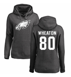 Women's Nike Philadelphia Eagles #80 Markus Wheaton Ash One Color Pullover Hoodie