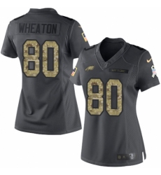 Women's Nike Philadelphia Eagles #80 Markus Wheaton Limited Black 2016 Salute to Service NFL Jersey