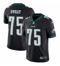 Men's Nike Philadelphia Eagles #75 Josh Sweat Black Alternate Vapor Untouchable Limited Player NFL Jersey