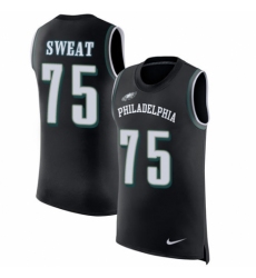 Men's Nike Philadelphia Eagles #75 Josh Sweat Black Rush Player Name & Number Tank Top NFL Jersey
