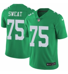 Men's Nike Philadelphia Eagles #75 Josh Sweat Limited Green Rush Vapor Untouchable NFL Jersey