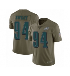 Men's Philadelphia Eagles #94 Josh Sweat Limited Olive 2017 Salute to Service Football Jersey