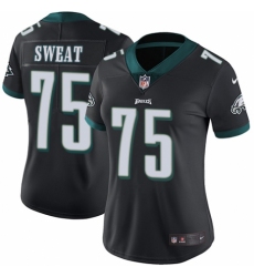 Women's Nike Philadelphia Eagles #75 Josh Sweat Black Alternate Vapor Untouchable Limited Player NFL Jersey