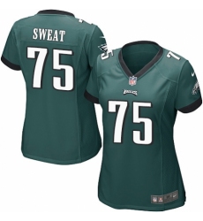Women's Nike Philadelphia Eagles #75 Josh Sweat Game Midnight Green Team Color NFL Jersey
