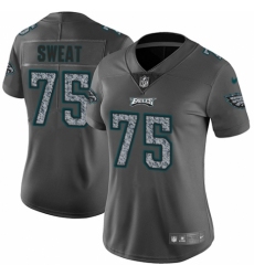 Women's Nike Philadelphia Eagles #75 Josh Sweat Gray Static Vapor Untouchable Limited NFL Jersey
