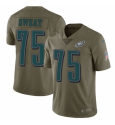 Youth Nike Philadelphia Eagles #75 Josh Sweat Limited Olive 2017 Salute to Service NFL Jersey