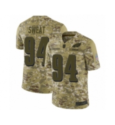 Youth Philadelphia Eagles #94 Josh Sweat Limited Camo 2018 Salute to Service Football Jersey