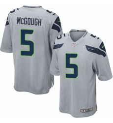 Men's Nike Seattle Seahawks #5 Alex McGough Game Grey Alternate NFL Jersey