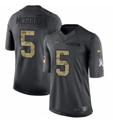Men's Nike Seattle Seahawks #5 Alex McGough Limited Black 2016 Salute to Service NFL Jersey