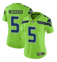Women's Nike Seattle Seahawks #5 Alex McGough Limited Green Rush Vapor Untouchable NFL Jersey