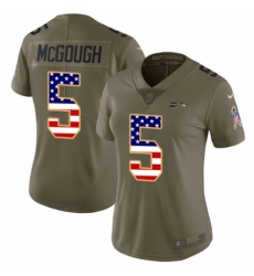 Women's Nike Seattle Seahawks #5 Alex McGough Limited Olive/USA Flag 2017 Salute to Service NFL Jersey