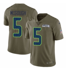Youth Nike Seattle Seahawks #5 Alex McGough Limited Olive 2017 Salute to Service NFL Jersey