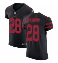 Men's Nike San Francisco 49ers #28 Jerick McKinnon Black Alternate Vapor Untouchable Elite Player NFL Jersey
