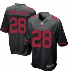 Men's Nike San Francisco 49ers #28 Jerick McKinnon Game Black NFL Jersey