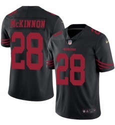 Men's Nike San Francisco 49ers #28 Jerick McKinnon Limited Black Rush Vapor Untouchable NFL Jersey