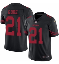 Men's Nike San Francisco 49ers #21 Frank Gore Elite Black Rush Vapor Untouchable NFL Jersey