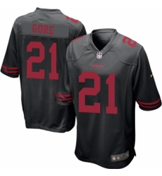 Men's Nike San Francisco 49ers #21 Frank Gore Game Black NFL Jersey