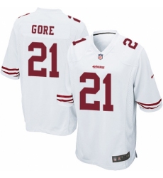 Men's Nike San Francisco 49ers #21 Frank Gore Game White NFL Jersey
