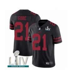Men's San Francisco 49ers #21 Frank Gore Black Alternate Vapor Untouchable Limited Player Super Bowl LIV Bound Football Jersey