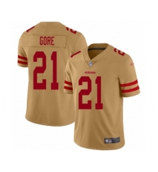 Youth San Francisco 49ers #21 Frank Gore Limited Gold Inverted Legend Football Jersey