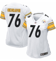 Women's Nike Pittsburgh Steelers #76 Chukwuma Okorafor Game White NFL Jersey