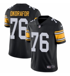 Youth Nike Pittsburgh Steelers #76 Chukwuma Okorafor Black Alternate Vapor Untouchable Limited Player NFL Jersey