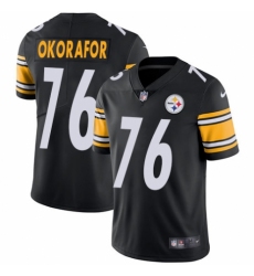 Youth Nike Pittsburgh Steelers #76 Chukwuma Okorafor Black Team Color Vapor Untouchable Limited Player NFL Jersey