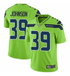 Men's Nike Seattle Seahawks #39 Dontae Johnson Elite Green Rush Vapor Untouchable NFL Jersey