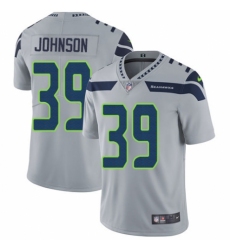 Men's Nike Seattle Seahawks #39 Dontae Johnson Grey Alternate Vapor Untouchable Limited Player NFL Jersey