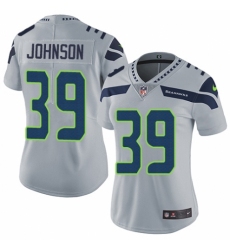 Women's Nike Seattle Seahawks #39 Dontae Johnson Grey Alternate Vapor Untouchable Limited Player NFL Jersey