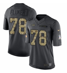 Men's Nike Seattle Seahawks #78 D.J. Fluker Limited Black 2016 Salute to Service NFL Jersey