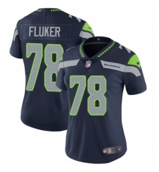 Women's Nike Seattle Seahawks #78 D.J. Fluker Navy Blue Team Color Vapor Untouchable Elite Player NFL Jersey