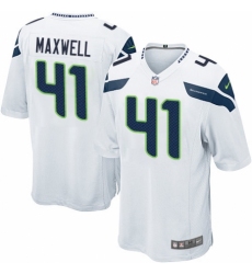Men's Nike Seattle Seahawks #41 Byron Maxwell Game White NFL Jersey