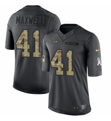 Men's Nike Seattle Seahawks #41 Byron Maxwell Limited Black 2016 Salute to Service NFL Jersey