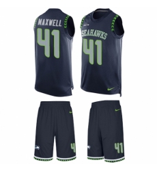 Men's Nike Seattle Seahawks #41 Byron Maxwell Limited Steel Blue Tank Top Suit NFL Jersey