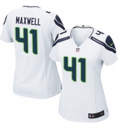 Women's Nike Seattle Seahawks #41 Byron Maxwell Game White NFL Jersey
