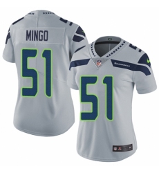 Women's Nike Seattle Seahawks #51 Barkevious Mingo Grey Alternate Vapor Untouchable Elite Player NFL Jersey