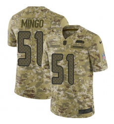 Youth Nike Seattle Seahawks #51 Barkevious Mingo Limited Camo 2018 Salute to Service NFL Jersey