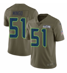 Youth Nike Seattle Seahawks #51 Barkevious Mingo Limited Olive 2017 Salute to Service NFL Jersey