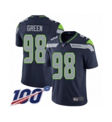 Men's Seattle Seahawks #98 Rasheem Green Navy Blue Team Color Vapor Untouchable Limited Player 100th Season Football Jersey