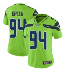 Women's Nike Seattle Seahawks #94 Rasheem Green Limited Green Rush Vapor Untouchable NFL Jersey