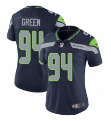 Women's Nike Seattle Seahawks #94 Rasheem Green Navy Blue Team Color Vapor Untouchable Elite Player NFL Jersey