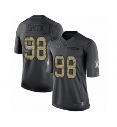 Youth Seattle Seahawks #98 Rasheem Green Limited Black 2016 Salute to Service Football Jersey