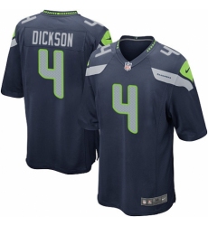 Men's Nike Seattle Seahawks #4 Michael Dickson Game Navy Blue Team Color NFL Jersey