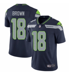 Youth Nike Seattle Seahawks #18 Jaron Brown Navy Blue Team Color Vapor Untouchable Elite Player NFL Jersey