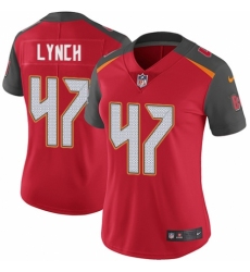 Women's Nike Tampa Bay Buccaneers #47 John Lynch Red Team Color Vapor Untouchable Elite Player NFL Jersey