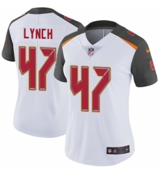 Women's Nike Tampa Bay Buccaneers #47 John Lynch White Vapor Untouchable Elite Player NFL Jersey
